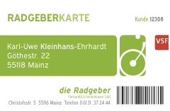 die Radgeber Kundenkarte